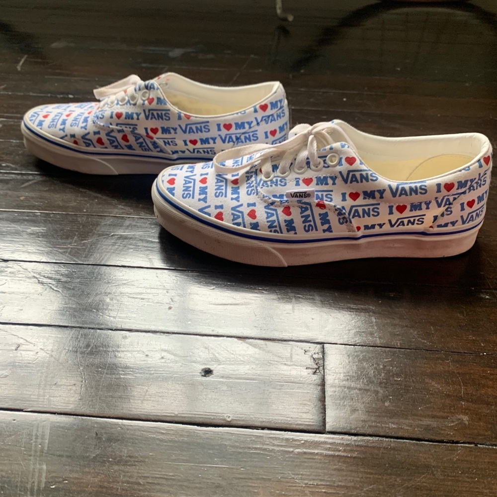 VANS I love my vans print Limited Edition Vans Sneakers size W8 - Picture 5 of 6